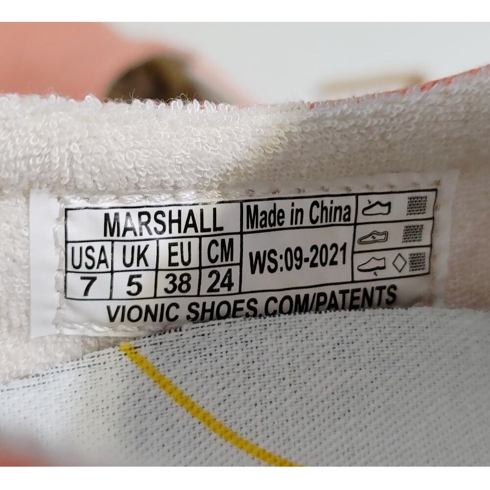 Vionic Beach Marshall Womens Slip On Sneakers Orange Canvas Comfort Size 7 - Picture 6 of 7